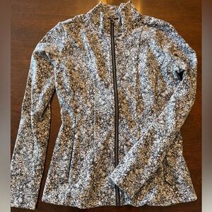 Athleta Black and White Salutation Jacket